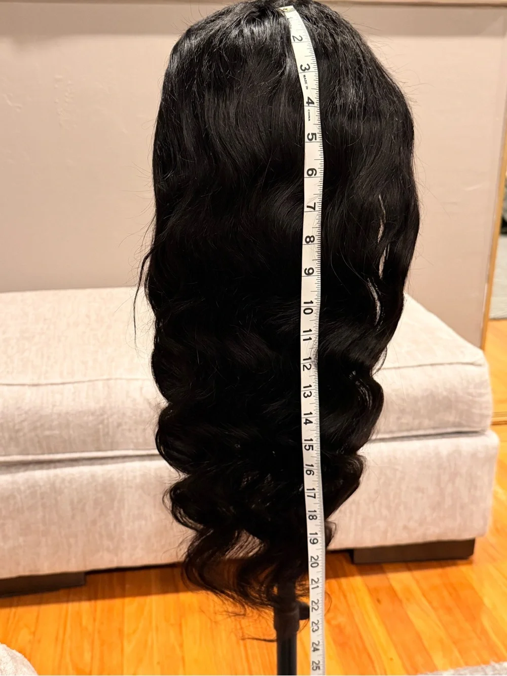 26” Natural Black #1b‎ Body Wave 13x6 HD Lace Front 100% Human Hair Wig #228